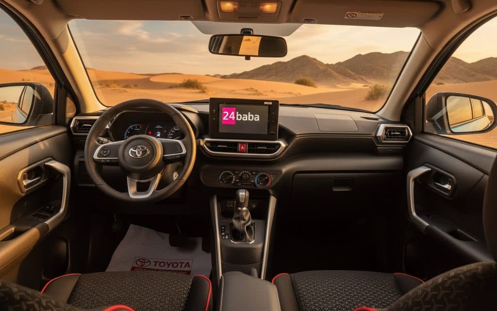 Toyota Raize 2023 interior view showing trim – rental in Dubai