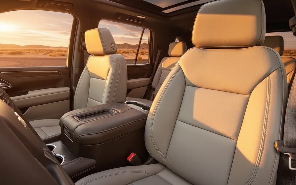Chevrolet Tahoe 2024 leather seats and cabin – rental in Dubai