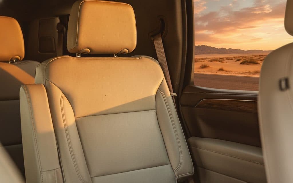 Chevrolet Tahoe 2021 leather seats and cabin – rental in Dubai