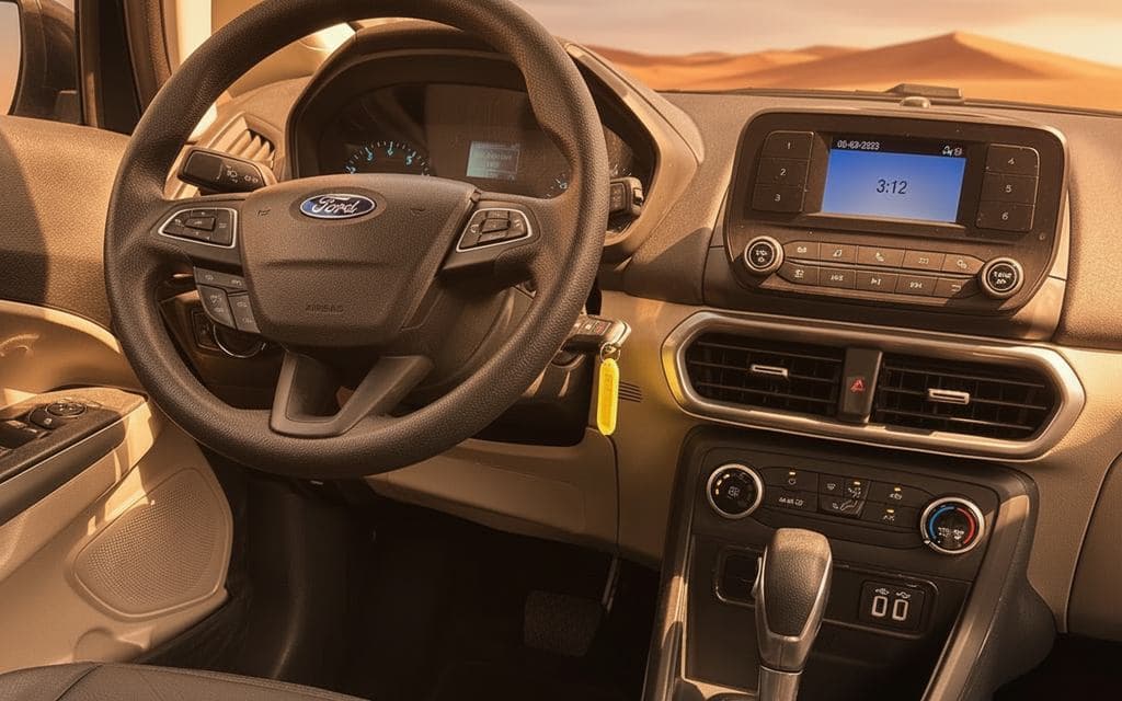 Ford Ecosport 2021 interior view showing trim – rental in Dubai