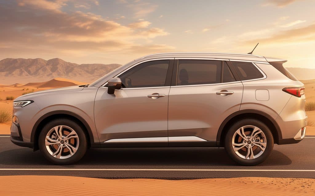 Ford Territory 2025 Grey side profile – rental in Dubai