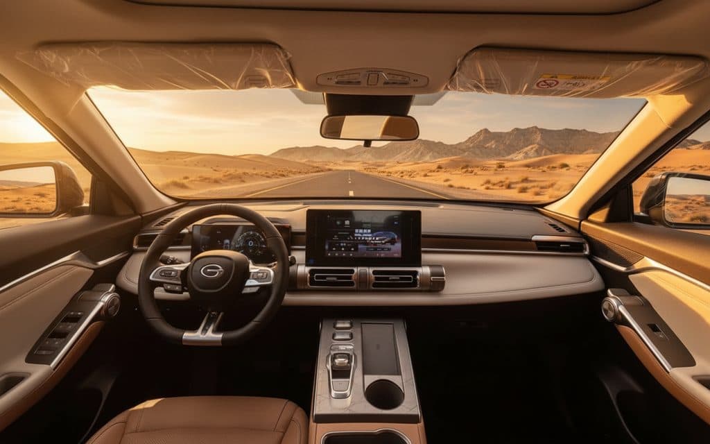 Gac Emkoo 2024 interior view showing trim – rental in Dubai