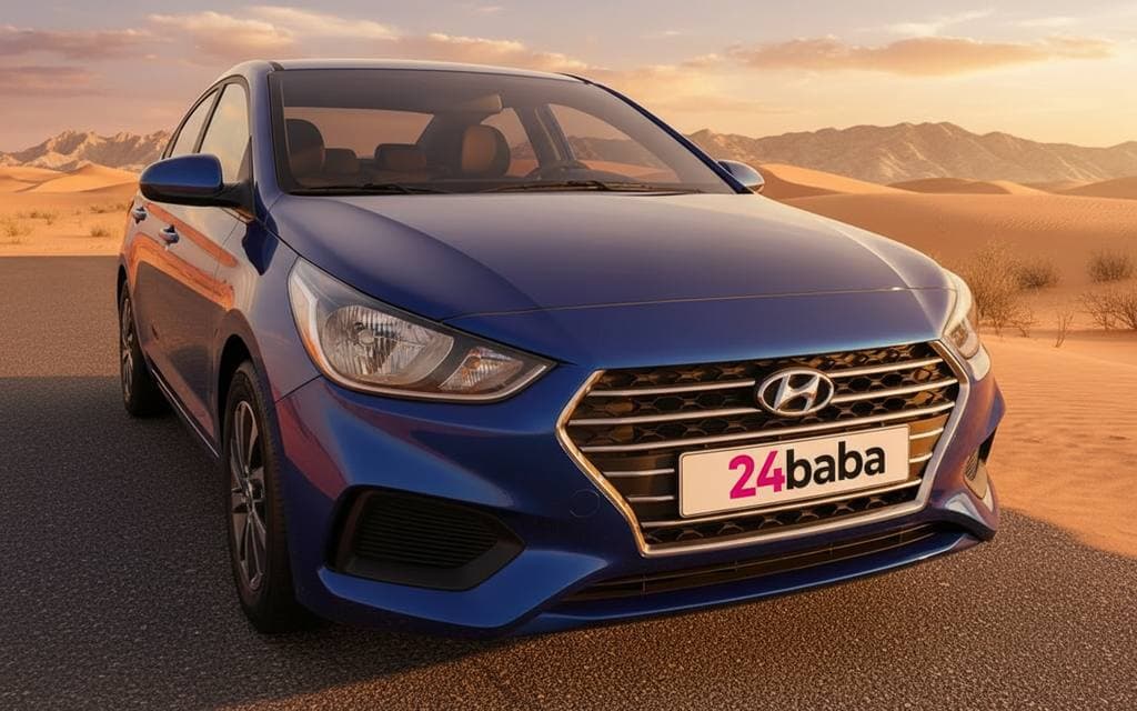 Hyundai Accent 2021 Blue cover image – rental in Dubai