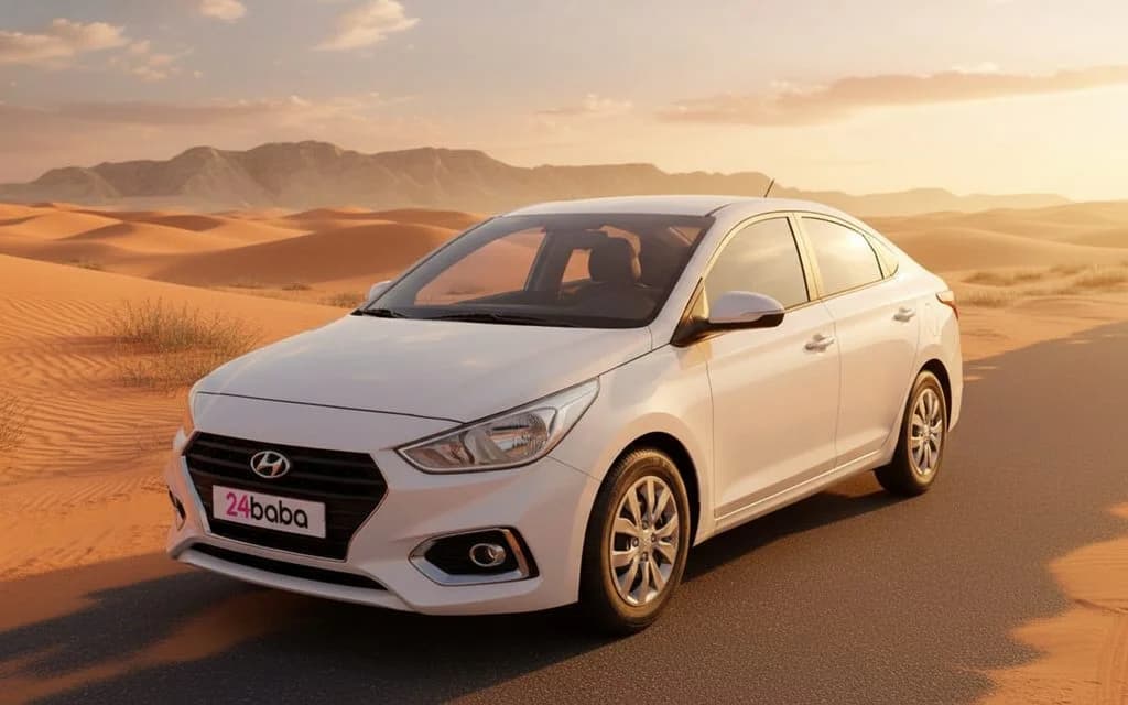 Hyundai Accent 2020 White rental in Dubai