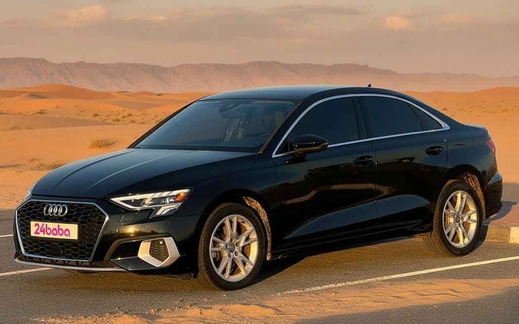 Audi A3 2023 Black rental in Dubai