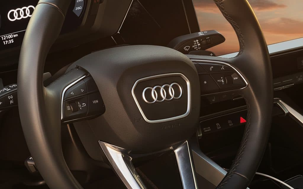 Audi A3 2023 interior view showing trim – rental in Dubai