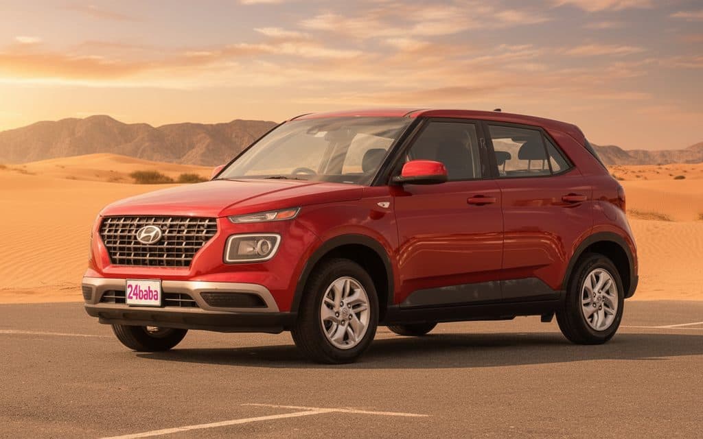 Hyundai Venue 2021 Red cover image – rental in Dubai
