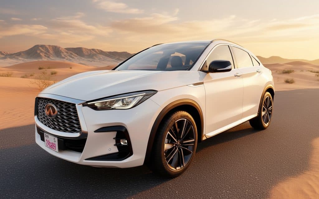 Infiniti Qx55 2023 White cover image – rental in Dubai