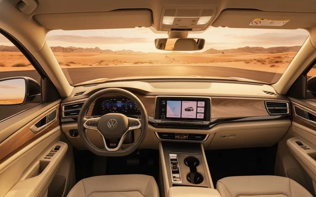 Audi Q8 2024 interior view showing trim – rental in Dubai