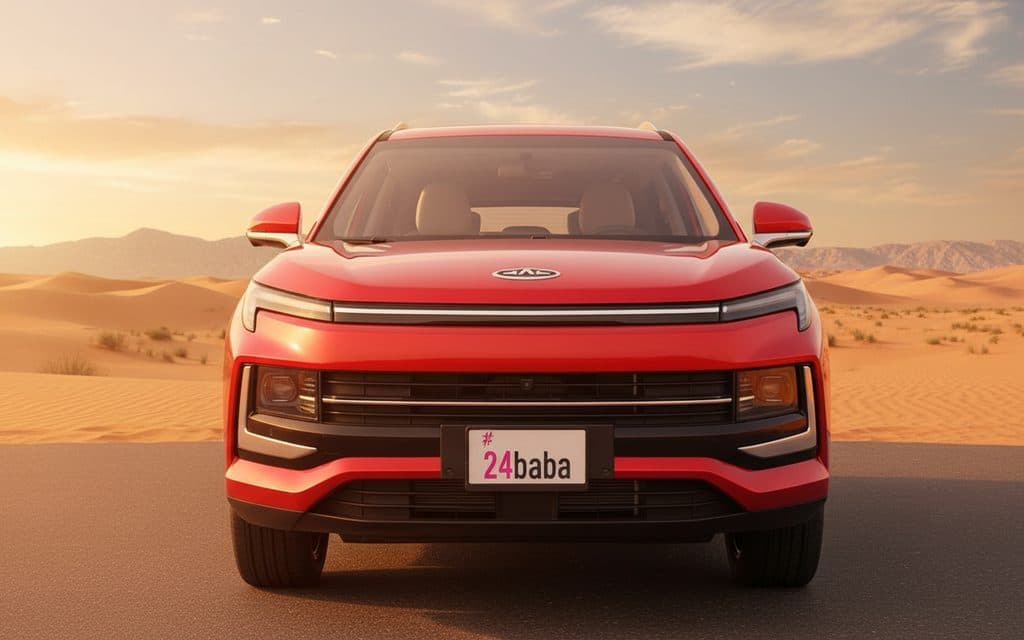 Jac Js4 2024 Blue front view with headlights – rental in Dubai