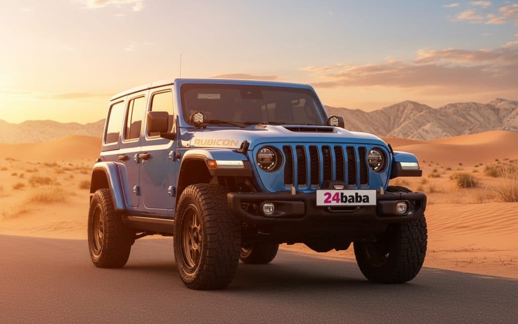 Jeep Wrangler 2024 Blue cover image – rental in Dubai