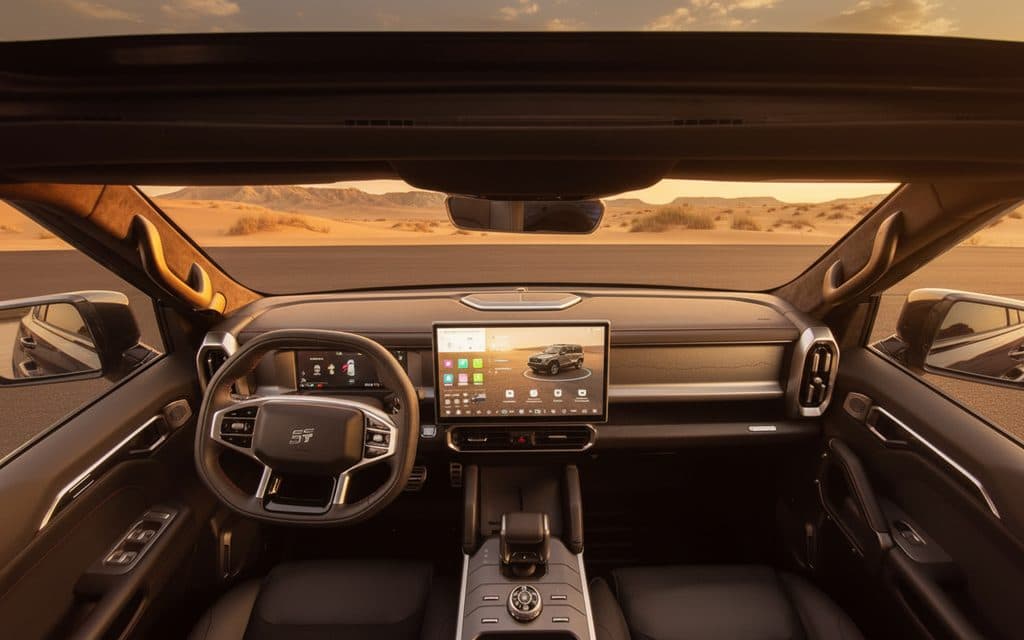 Jetour T2 2024 interior view showing trim – rental in Dubai