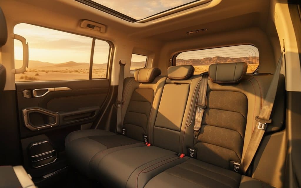 Jetour T2 2024 leather seats and cabin – rental in Dubai