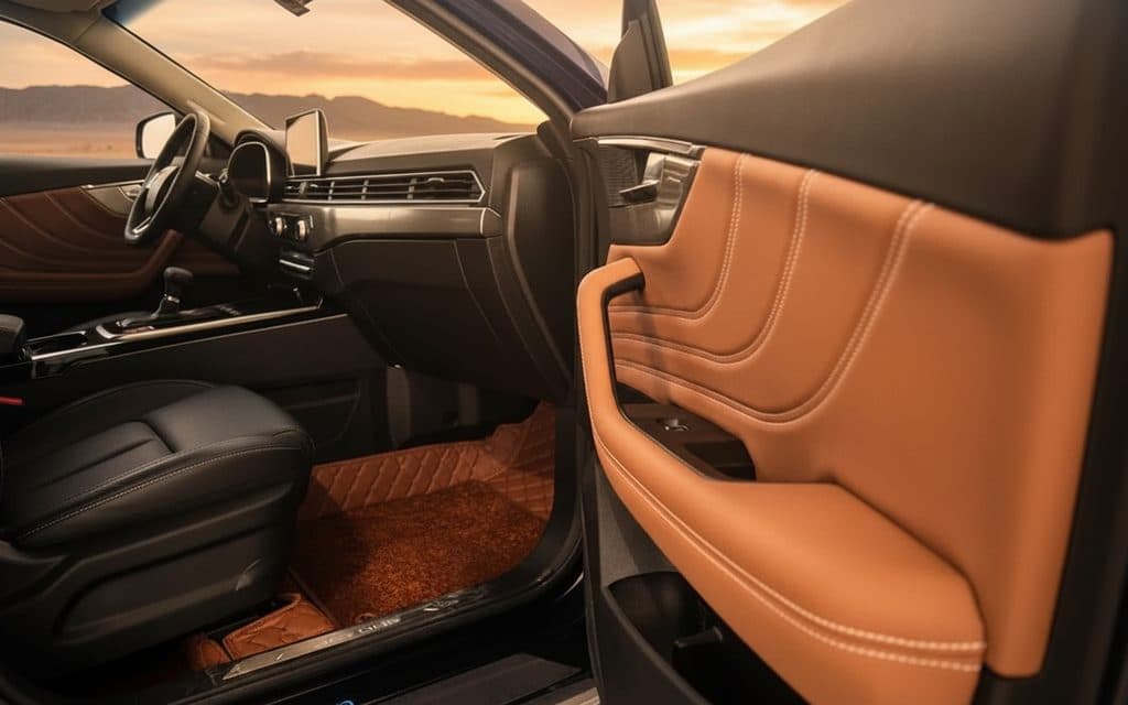 Jetour X70 2023 interior view showing trim – rental in Dubai