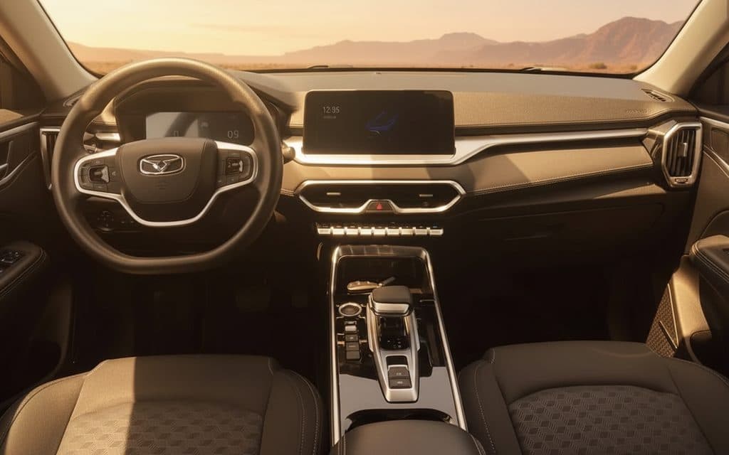 Kaiyi X3 2024 dashboard and infotainment – rental in Dubai