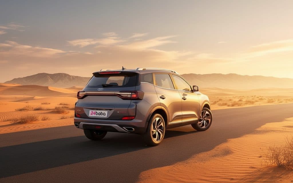 Kaiyi X3 2024 Grey rear view showing taillights – rental in Dubai