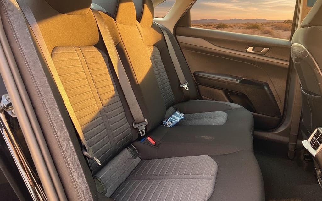Kia K5 2025 leather seats and cabin – rental in Dubai