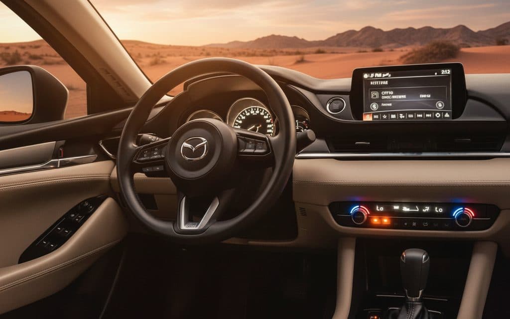 Mazda 6 2024 interior view showing trim – rental in Dubai