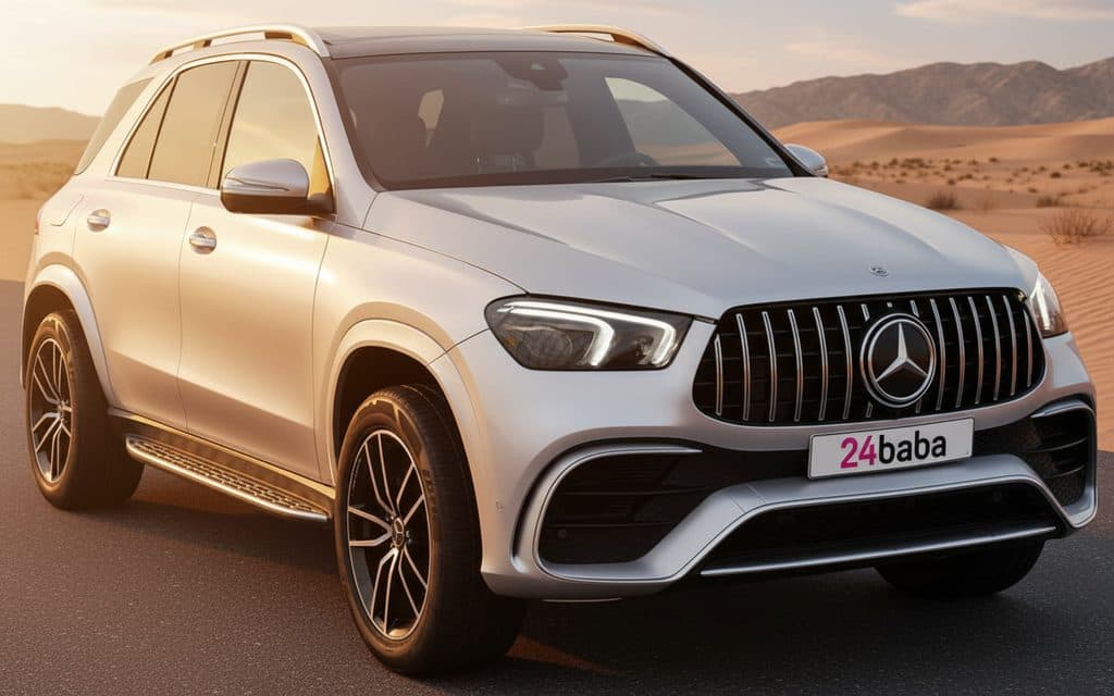 Mercedes Gle350 2021 Silver cover image – rental in Dubai