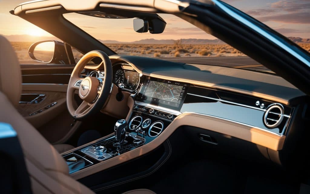 Bentley ContinentalGt Gtc 2023 interior view showing trim – rental in Dubai