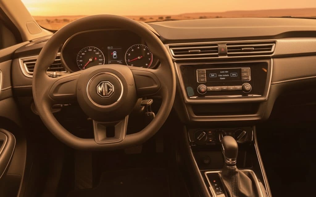 Mg 5 2023 interior view showing trim – rental in Dubai