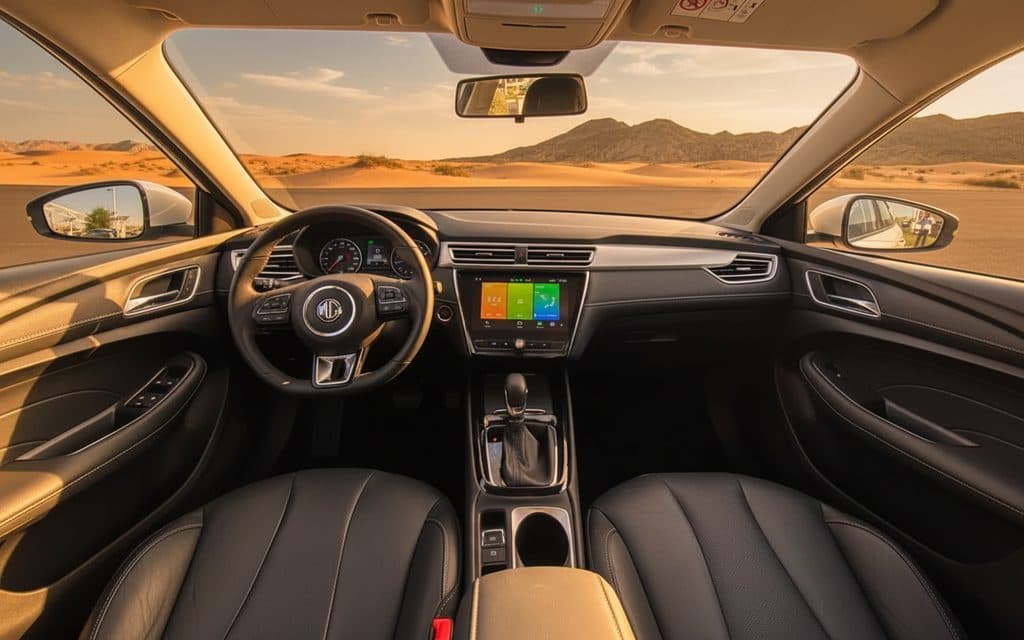 Mg 5 2023 interior view showing trim – rental in Dubai
