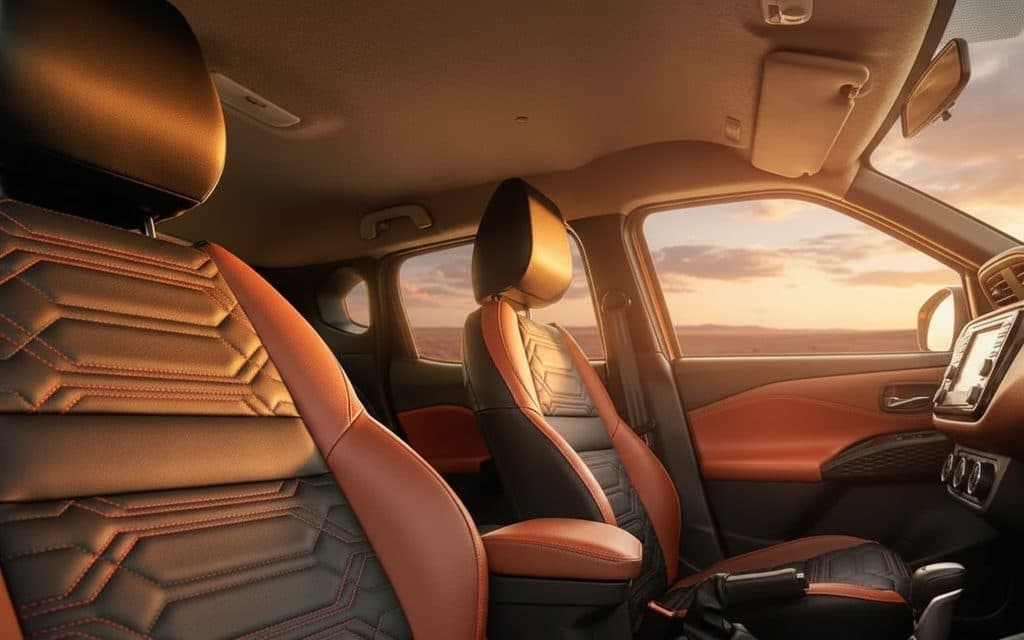Nissan Magnite 2024 leather seats and cabin – rental in Dubai