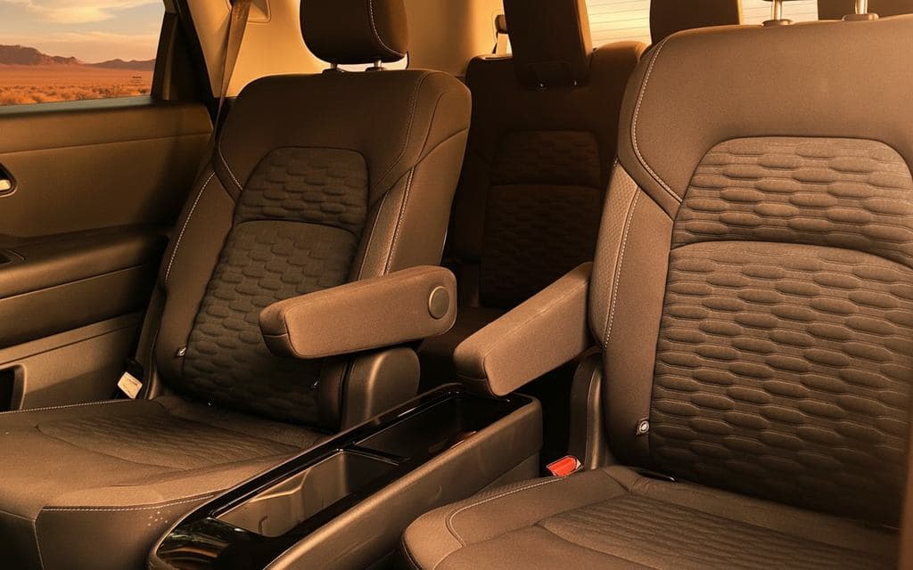 Nissan Pathfinder 2022 leather seats and cabin – rental in Dubai