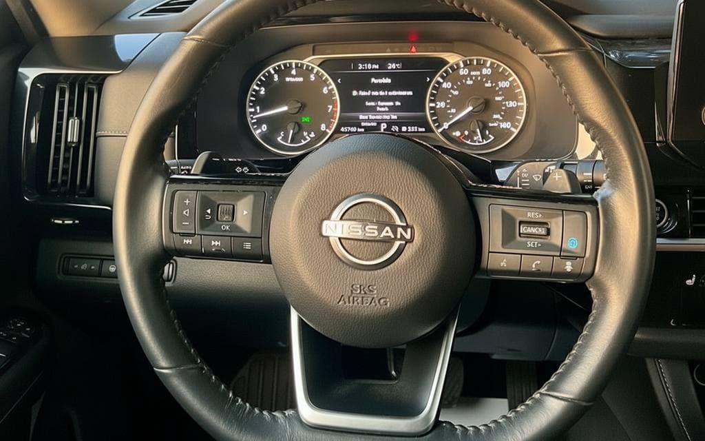 Nissan Pathfinder 2022 interior view showing trim – rental in Dubai
