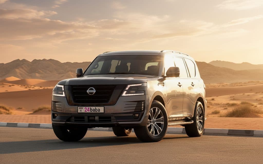 Nissan Patrol 2021 Grey cover image – rental in Dubai