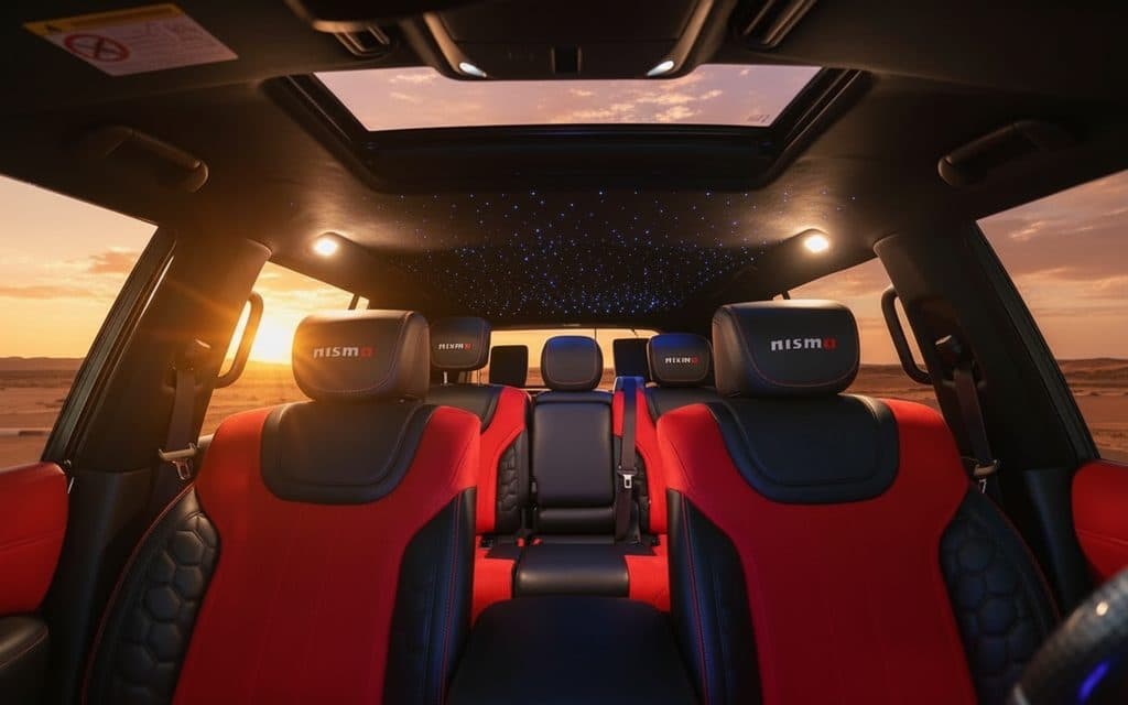 Nissan Patrol 2021 leather seats and cabin – rental in Dubai