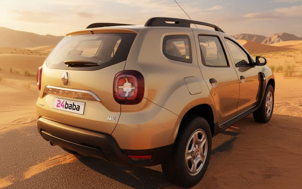 Renault Duster 2022 Brown rear view showing taillights – rental in Dubai