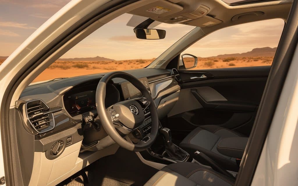 Skoda Kushaq 2023 interior view showing trim