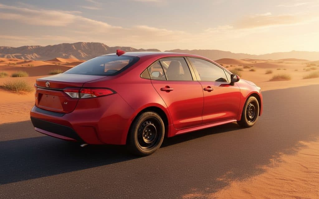 Toyota Corolla 2020 Red rear view showing taillights