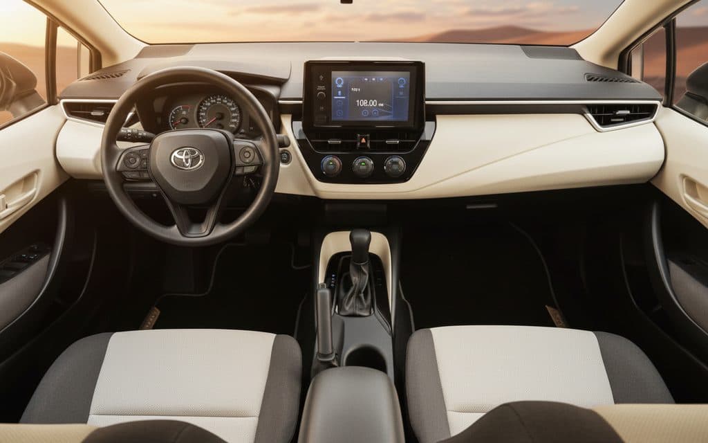Toyota Corolla 2025 interior view showing trim