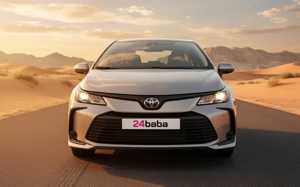 Toyota Corolla 2025 Silver front view with headlights