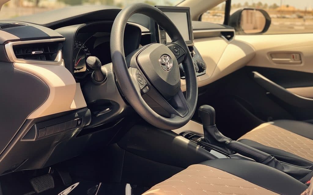 Toyota Corolla 2023 interior view showing trim