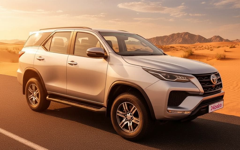Hire Toyota Fortuner 2024 Silver in Dubai