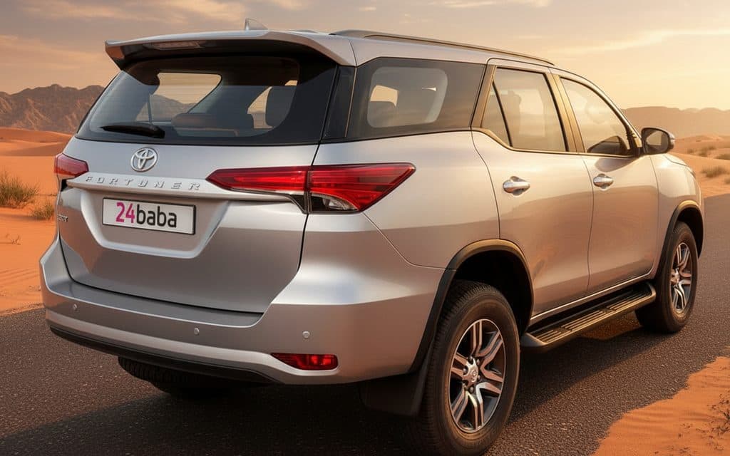 Toyota Fortuner 2024 Silver rear view showing taillights