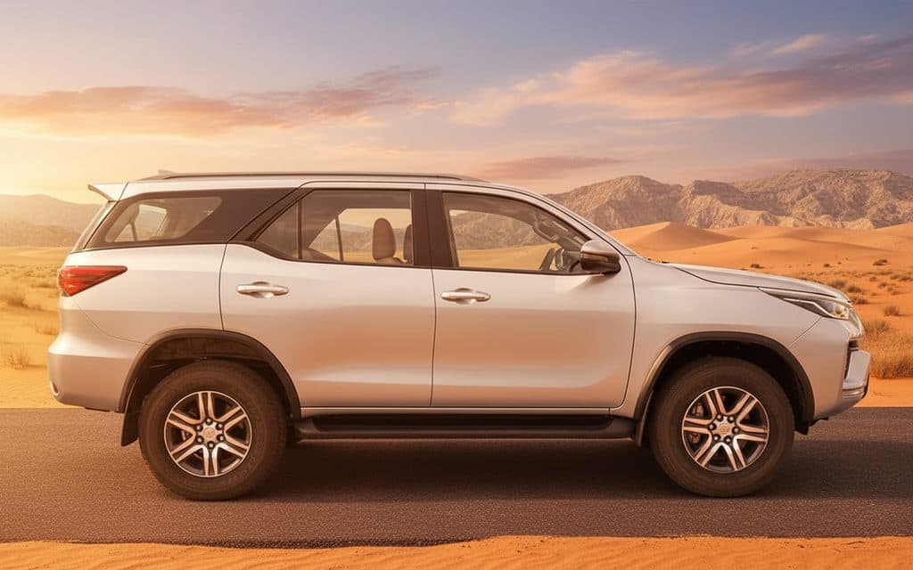 Toyota Fortuner 2024 Silver side profile