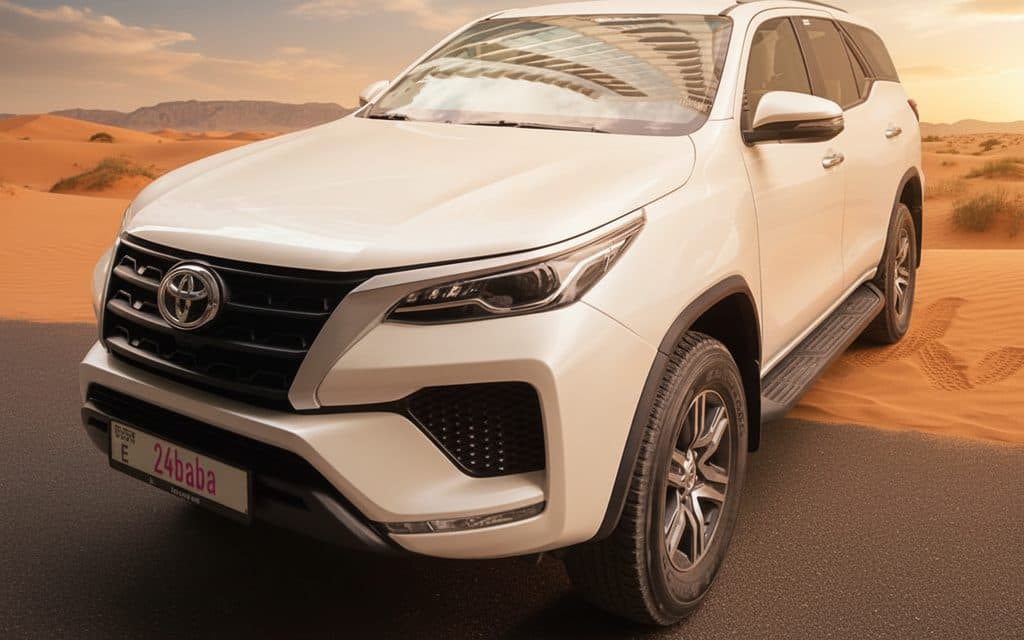 Toyota Fortuner 2023 White - rental in Dubai