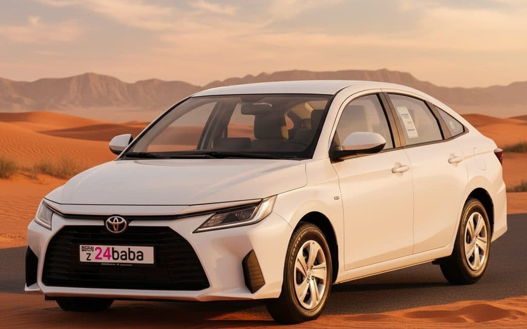 Rent Toyota Yaris 2023 White in Dubai