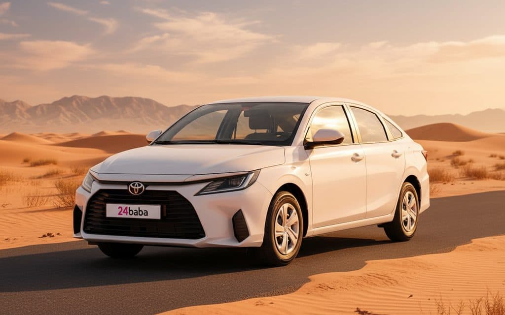 Toyota Yaris 2023 white - rental in Dubai