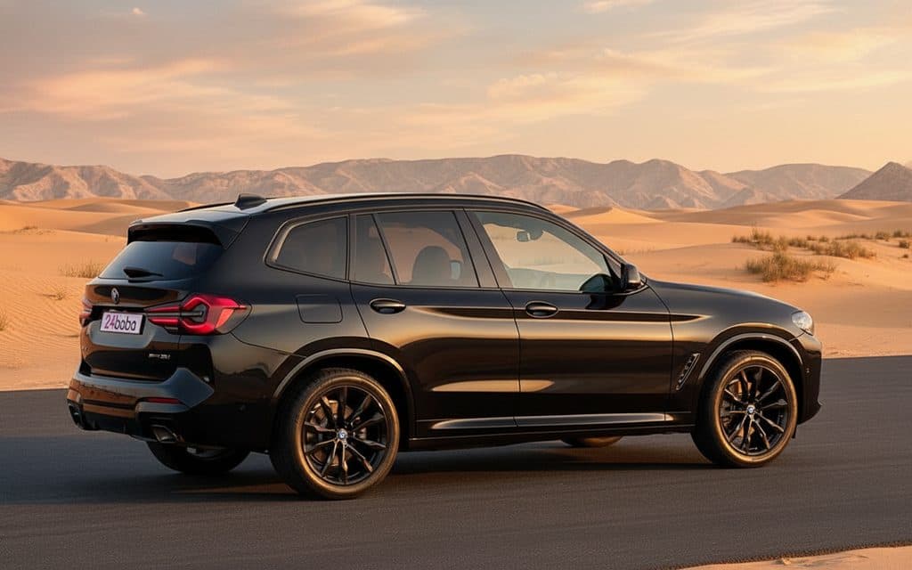 Bmw X3 2023 Black side profile – rental in Dubai