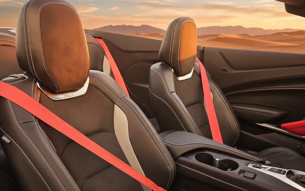 Chevrolet Camaro 2024 leather seats and cabin – rental in Dubai