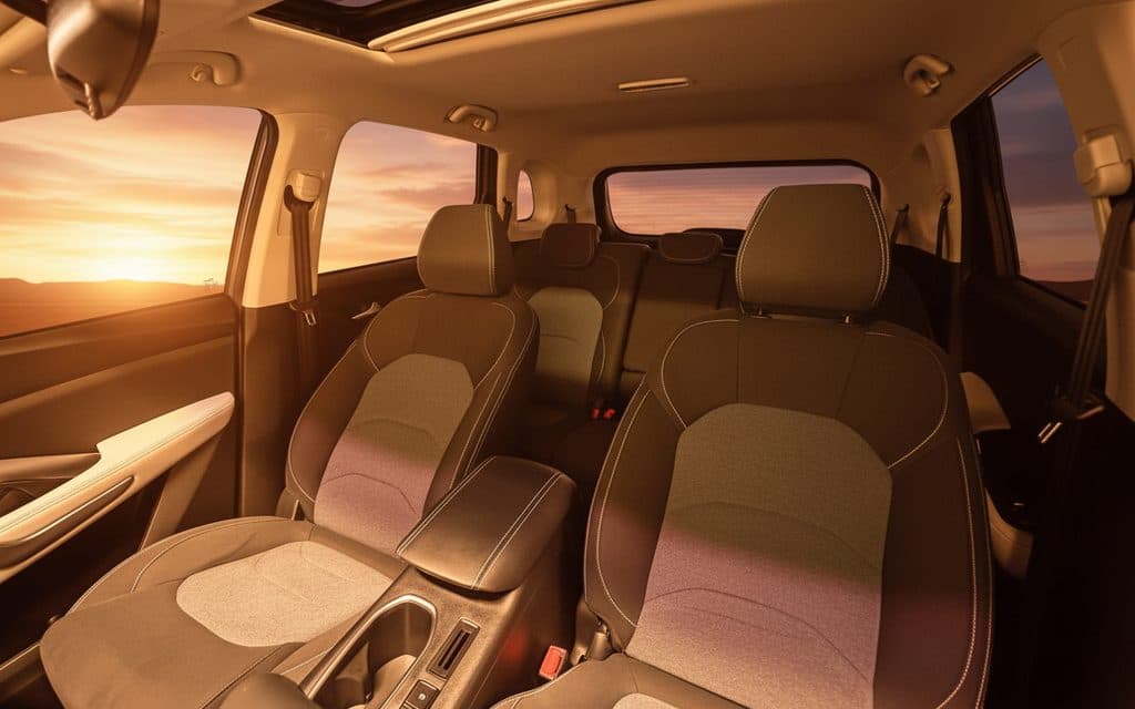 Chevrolet Captiva 2023 leather seats and cabin – rental in Dubai