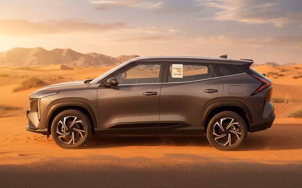 Geely Cityray 2026 Grey side profile – rental in Dubai