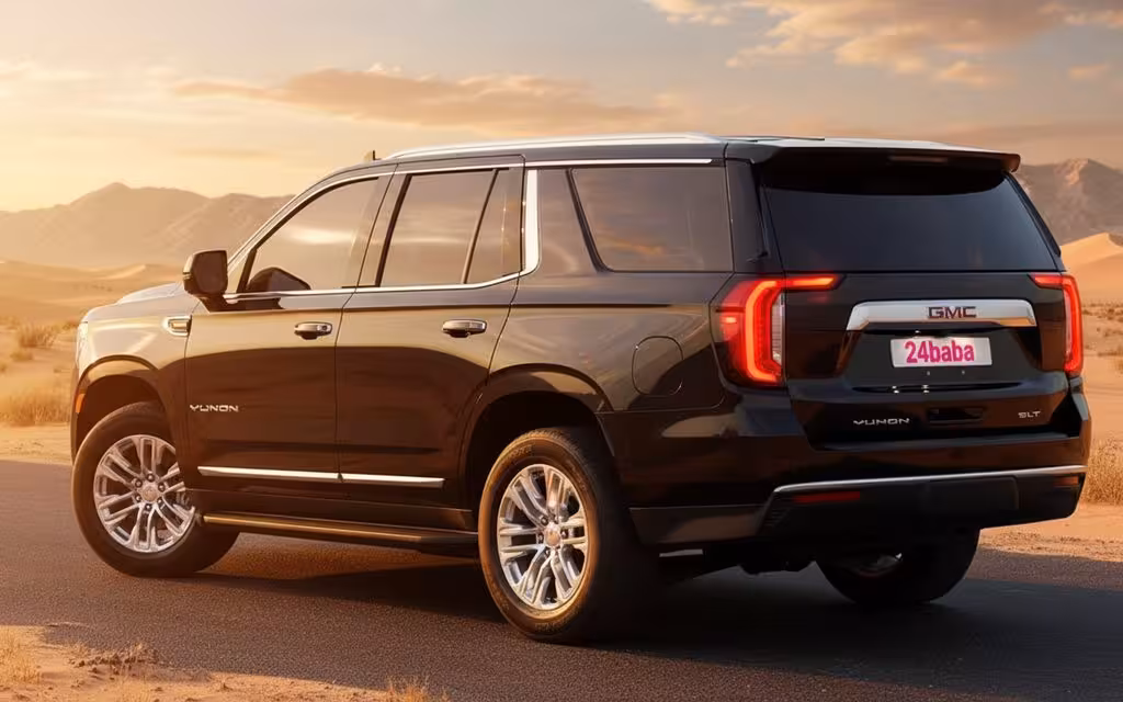 Gmc Yukon 2022 Black side profile – rental in Dubai