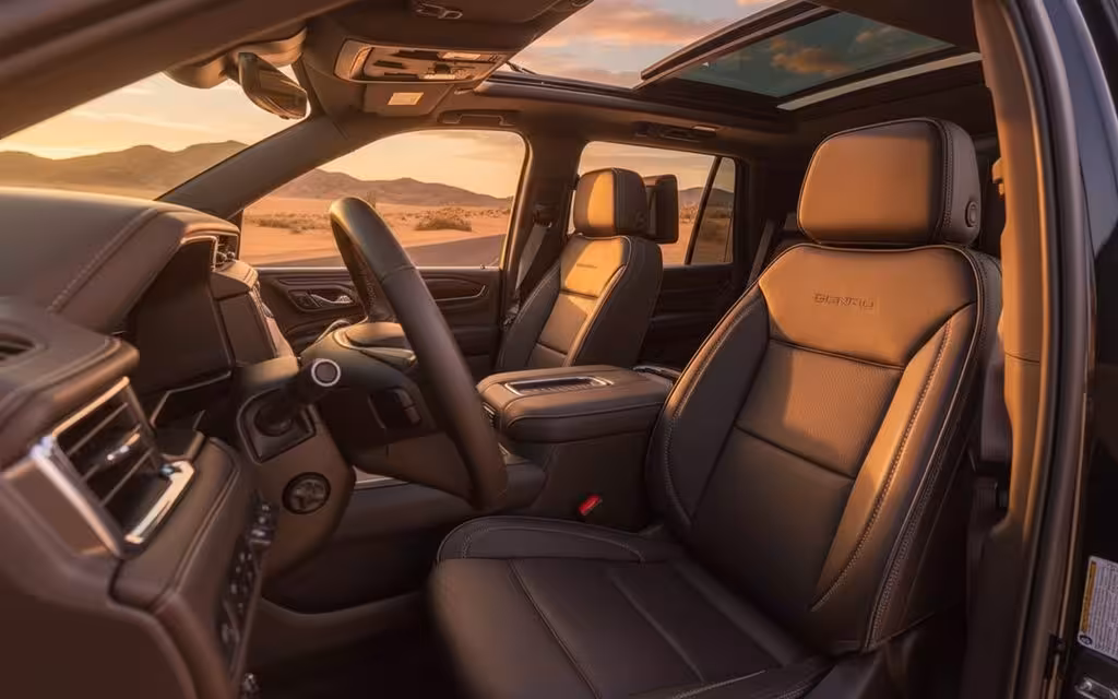 Gmc Yukon 2023 interior view showing trim – rental in Dubai