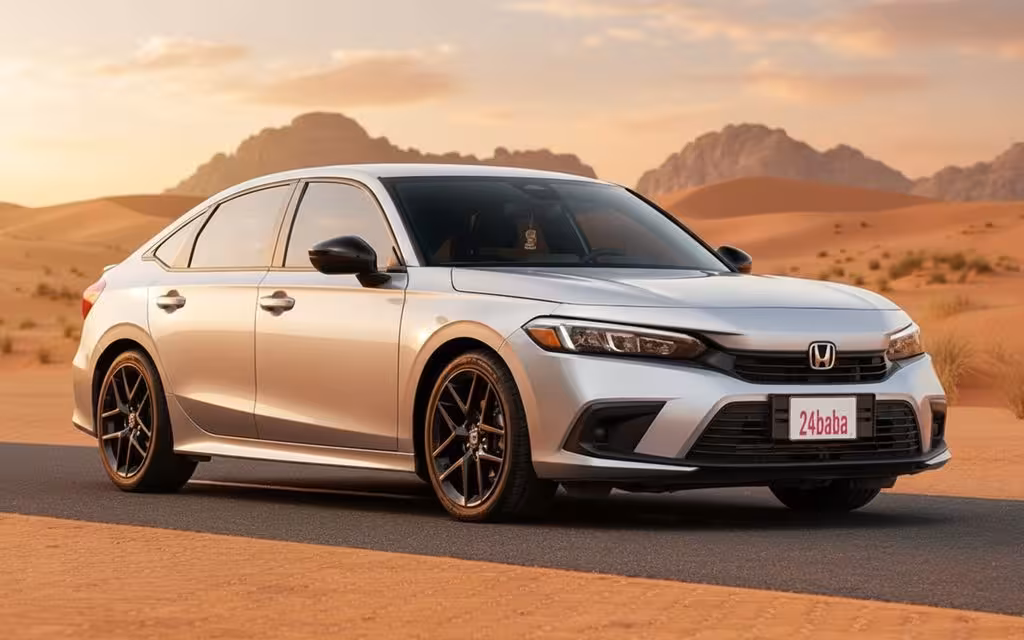 Honda Civic 2024 Silver cover image – rental in Dubai